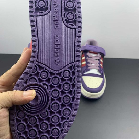 adidas Forum 84 Low Shoes Light Purple Red White Mens Sneakers - Picture 14 of 14